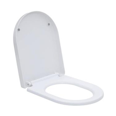 Imagem de Assento Plástico com Soft Close para Vaso Sanitário Galena Pingoo.casa - Branco