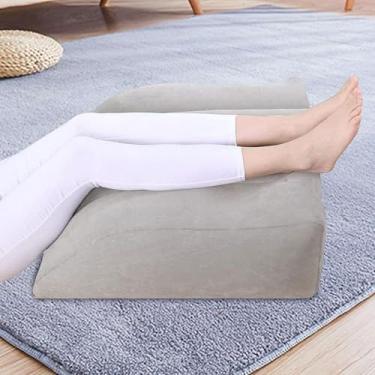Imagem de Almofada Inflável Apoio Suporte Pés Descanso Pernas Costas Portátil Viagem Travesseiro Elevação Ergonômico (Cinza)