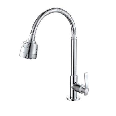 Imagem de Torneira Cozinha Gourmet Flexível Pia Mesa 2 Jatos Metal - RADIASTE