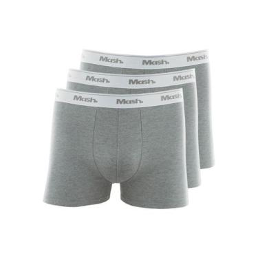 Imagem de Kit com 3 Cuecas Boxer Mash 170.26, Cinza, M