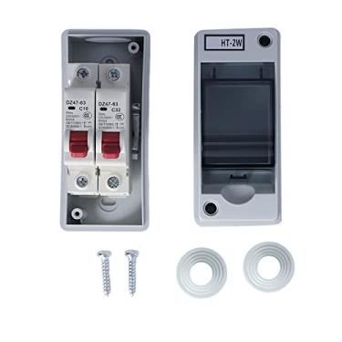 Imagem de Caixa de distribuição QANYEGN de ​​2 vias, caixa de distribuição tipo C, caixa de distribuição para disjuntor de parede interna e externa (16A 32A)