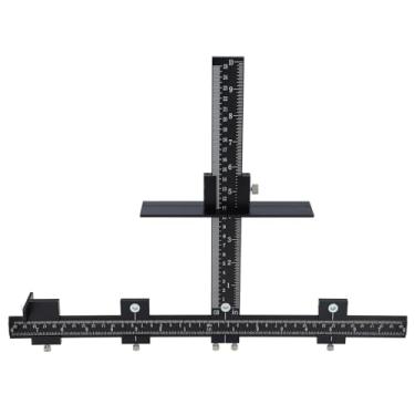 Imagem de Gabarito de Alça de Gabinete, Ferramenta de Modelo de Porta Furo de Perfuração de Madeira Guia de Cavilha Localizador de Punção Gabarito de Hardware de Gabinete Guia de Broca Com