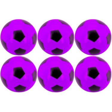 Imagem de 6x Bola De Futebol Vinil Pingo Dente De Leite 22Cm Infantil (Roxo)