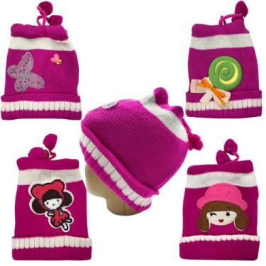 Imagem de Gorro Touca Infantil Baby Bichinhos - R.Pires, Pink, Unico