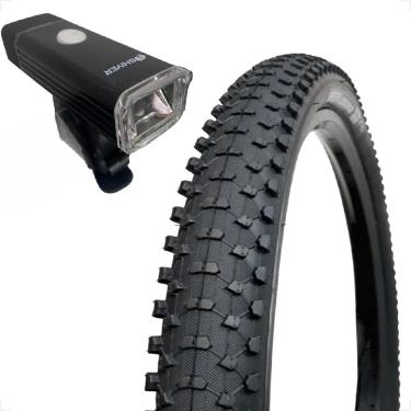 Imagem de PNEU LEVORIN COLINA BICICLETA BIKE ARO 29 x 2.1 MTB CRAVUDO LEVE ARAME + FAROL LED CICLISMO FORTE