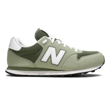 Imagem de Tênis New Balance 500 V2 Masculino, 39, Verde, Branco