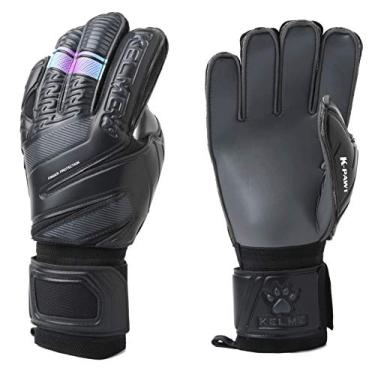 Imagem de Luvas de goleiro de futebol Kelme – para uso interno e externo – luvas de treino, combinação e goleiro profissional para adultos e crianças com proteção de dedo, Preto, Size 6 (Youth)