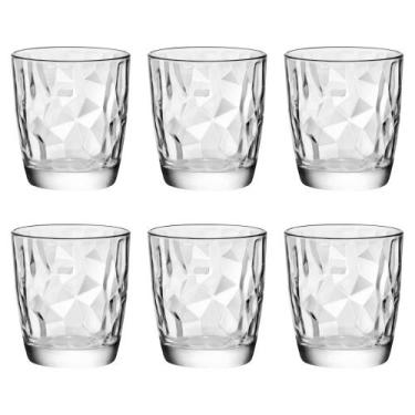 Imagem de Copo Baixo De Vidro Bormioli Rocco 390 ml Diamond 6 Peças, Transparent