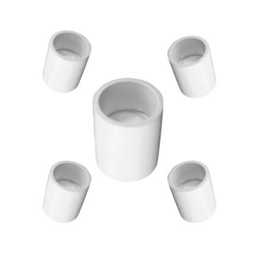 Imagem de Kit 5 Un Luva de Encaixe P/Eletroduto 1/2pol (Branco)