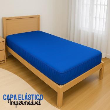Imagem de Capa Protetora Impermeável Hospitalar P/ Colchão Casal Lençol Elástico
