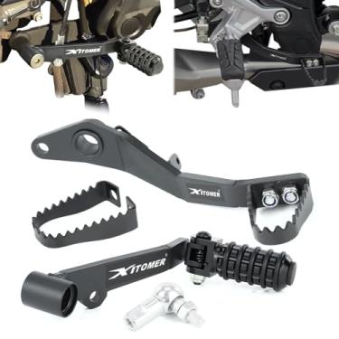 Imagem de xitomer Alavanca de câmbio e pedal de freio compatível com NX500 2024-2025, CB500F CBR500R / ABS 2013-2025, CB500X / ABS 2013-2023 Pedal de freio Alavancas de engrenagem conjunto de pés
