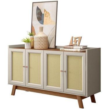 Imagem de Buffet Linea Brasil Lazio 4 Portas Freijo/Off White, Off White