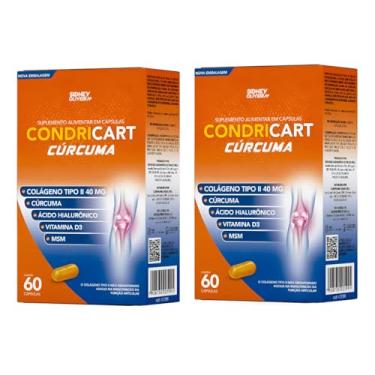 Imagem de Kit 2x Colágeno Tipo II + Cúrcuma + Ácido Hialurônico + D3 + MSM Condricart Cúrcuma 60 Cápsulas Sidney Oliveira