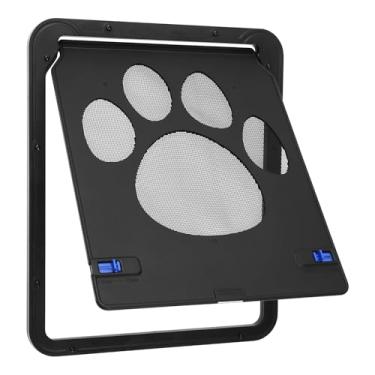 Imagem de Porta de tela para cães, aba interna de 29 x 23 x 0,4 cm, serve para cães, gatos com menos de 13,6 kg para cães pequenos com aba magnética de fechamento automático, porta externa para varanda e janela