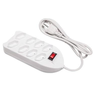 Imagem de Extensão Energia 8 Tomadas 110V/220V Bivolt Cabo 2 Metros