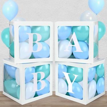 Imagem de Caixas de balões TILBLKUP Baby Blocks com 4 letras e 40 balões