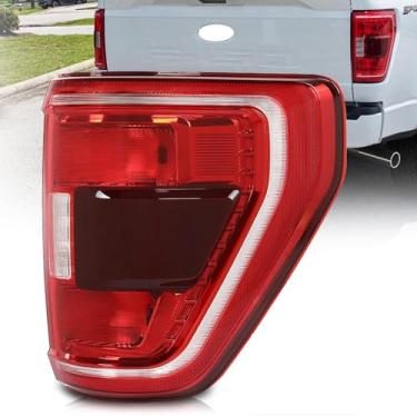 Imagem de Luz traseira de halogênio com ponto cego adequado para Ford F150 XLT TREMOR 2021 2022 2023, montagem de lanterna traseira, lâmpada de freio de substituição, lado direito do passageiro, ML3Z13404C