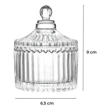 Imagem de 3X Kit 20 Mini Bomboniere Potiche De Vidro 9Cm Bolinha Na Ta