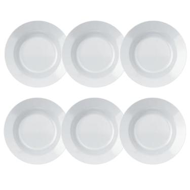 Imagem de Jogo Pratos Fundos, Menu Opaline, 6 Peças, Branco, Duralex