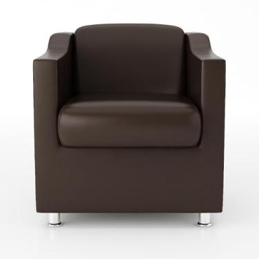 Imagem de Poltrona para Recepção Consultorio Médico – Balaqui Decor Cor:marrom