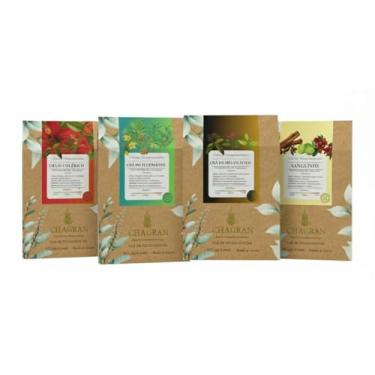 Imagem de Kit temperamentos CHAGRAN - 4 chás de folha solta 15g cada - Colérico (Mulungu, rooibos, maracujá - calma), Fleumático (alcaçuz, chá verde, gengibre - revigorante), Melancólico (chá preto, canela, cravo - energia), Sanguíneo (hortelã, hibisco, casca de limão - equilíbrio)