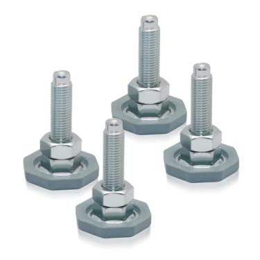 Imagem de 4 peças de montagem de pés de nivelamento compatível com arruelas de carga frontal LG, base ajustável de 5 cm, substituição para AFC72755401