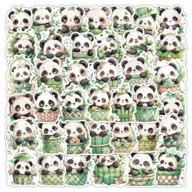 Imagem de Pacote de adesivos Cute Panda Cartoon in Flower Basket x54