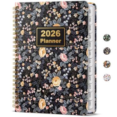 Imagem de Timart Agenda 2026, janeiro de 2026 a dezembro de 2026, agenda semanal e mensal, agenda agenda 2026 com abas, bolso interno para mulheres e homens, perfeita para escritório, escola, material de casa