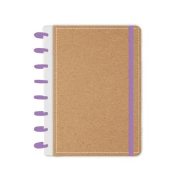 Imagem de Caderno de Disco Capa Dura A5 Kraft Lilás com 80 folhas abyara graf cod 4186 (tipo caderno inteligente)