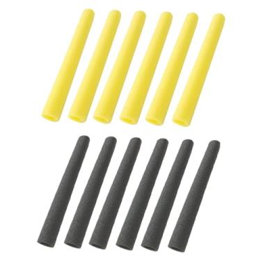 Imagem de oshhni 12x protetoras de espuma para trampolim, 16 polegadas, almofadas de reposição para acessórios de trampolim infantil, cama de salto, Preto E Amarelo