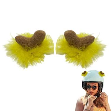 Imagem de Capacetes de chifres de Natal, acessórios para capacetes de motocicleta,Decoração de alces de Natal de pelúcia | Decorações fofas para snowboard, acessórios para capacete de motocicleta para esqui, ci