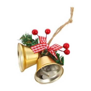 Imagem de Decorações para árvores de Natal,Enfeites para árvores de Natal | Decoração de pingente de sino colorido Pingente de árvore de Natal,Enfeites decorativos de decoração de árvore de Natal com cordão par