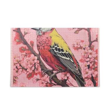 Imagem de WELLDAY Quebra-cabeça pintura pássaro 500 peças grande jogo de arte para adultos adolescentes