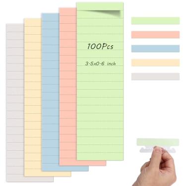 Imagem de 100 peças para pastas de arquivos penduradas, abas de arquivo coloridas de 8,5 cm, pastas de arquivo penduradas, etiquetas de inserções de papel, papelão grosso de 300 g/m² para aba de pasta suspensa