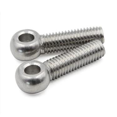 Imagem de XMGKMN 20 peças/lote M6*20/25/30/35/40/45/50/60/70/80/90/100/110/120 Parafuso de olhal de aço inoxidável 304 (Cor: 90 mm, Tamanho: M6)