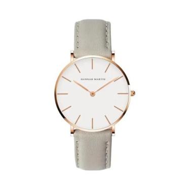 Imagem de Relógio Feminino De Moda Com Pulseira De Couro, Movimento De Quartzo À