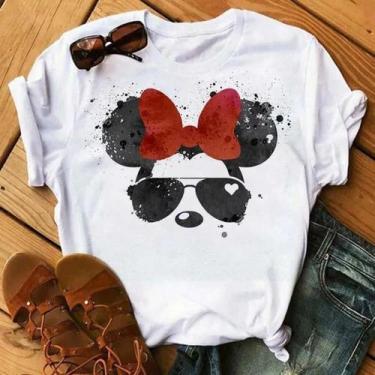 Imagem de Camiseta Feminina Engraçada Com Estampa Do Mickey Mouse, Camiseta De A