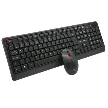 Imagem de Kit Teclado e Mouse sem fio C3TECH 1600DPI ABNT2 K-W70 Preto