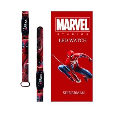 Imagem de Relógio Digital À Prova d'Água Do Spiderman Para Crianças, Pulseira LE