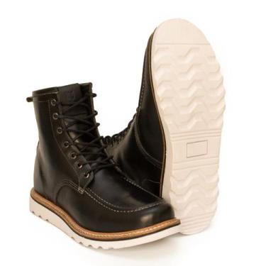 Imagem de Bota Coturno Vintage Masculino Couro - RANCLAFE URBAN SHOES, Preto, 42
