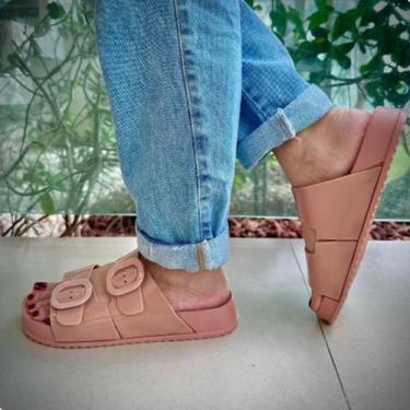 Imagem de Sandália Papete Anatômica Feminina Tiras Cozy New Florence Cor:RosêTam