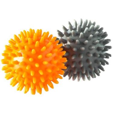 Imagem de Par de Bolas Massagem E Automassagem VP1058 Vollo Sports Cinza e Laran