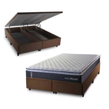 Imagem de Cama Box Baú Dakota Espuma D33 Queen 158x198 King House