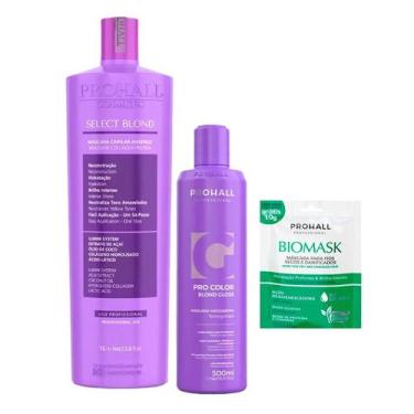 Imagem de Kit Select Blond 1L e Matizador Blond Gloss 500ml ProHall
