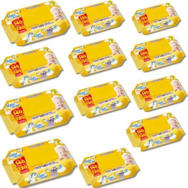 Imagem de Kit C/12 Pacotes Toalhas Lenços Umidecidas Upa Bebe 140 folhas Cada To