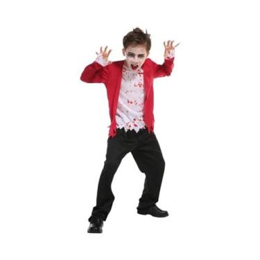Imagem de Fantasia De Vampiro Para Crianças Para O Halloween, Traje Assustador P