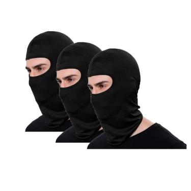 Imagem de Kit 3 Balaclava Térmica Ninja Touca Motociclista Proteção Uv 50+ - Cinza - Unico - Home...