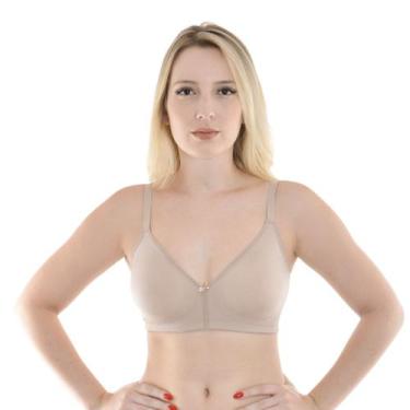 Imagem de Sutiã Sem Bojo Reforçado Lateral Larga Vi Lingerie, 44, Chocolate