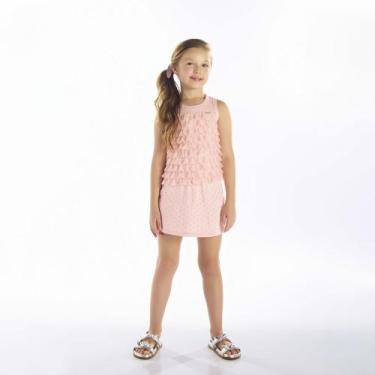 Imagem de Short Saia Infantil Menina - Rosa - 52311-11 - Pulla Bulla, 8, Rosa