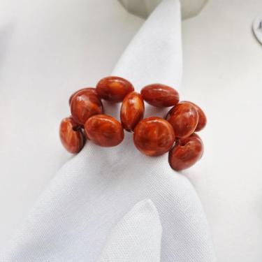 Imagem de Porta Guardanapo Resina Glamour - Decor Madame Blue, Laranja Coral